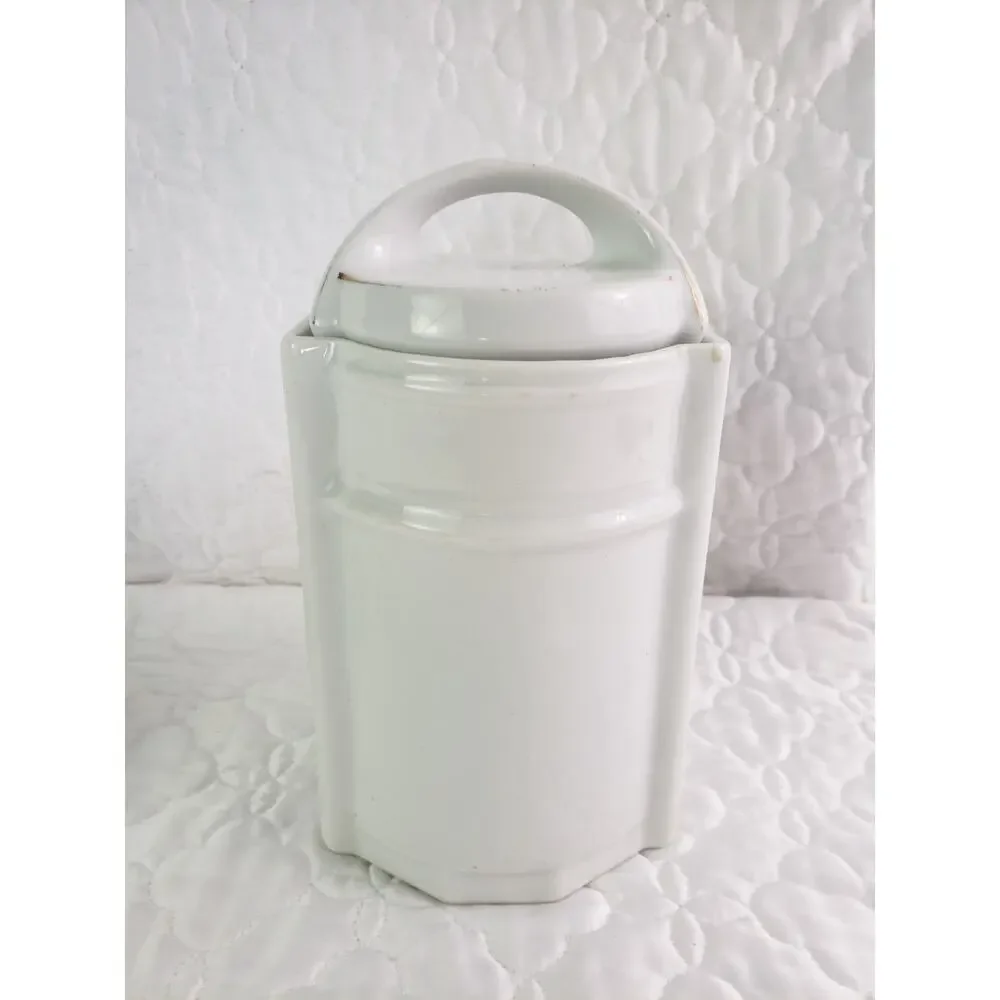 Antique Artikel 2388 German Porcelain Lusterware Canisters Set of 3